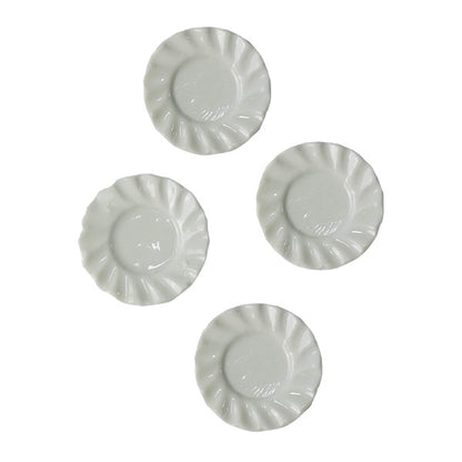 Platos Porcelana x4 Miniatura Casa de los Ratones Minis