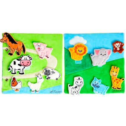 Animales Selva y Granja Libro Sensorial Coleccionable