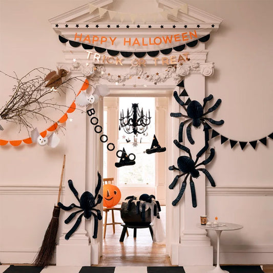 Arañas Papel Decoración Halloween MeriMeri