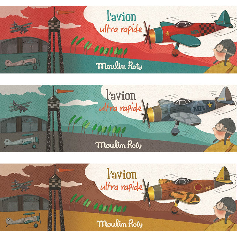 Avión Planeador Les Petites Merveilles Moulin Roty