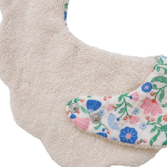 Babero Bandana Floral Azul Y Rosa Joli Paon