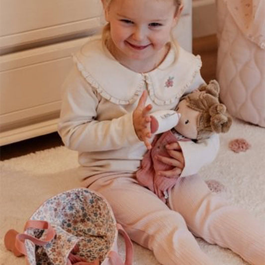 Bebé Blandito Rosa Canastilla Little Dutch