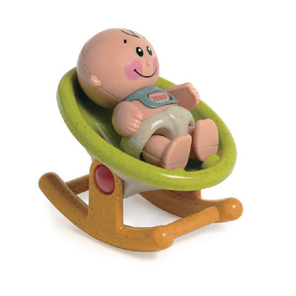 Bebé Con Cuna Figura Sensorial Tolo de Bioplástico Trigo