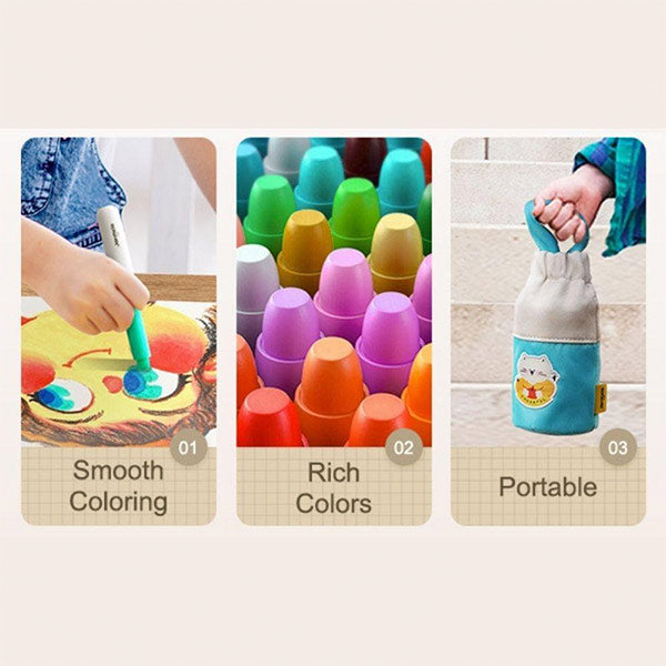 Bolsa 24 Crayones Ultra Suaves Lavables Jarmelo