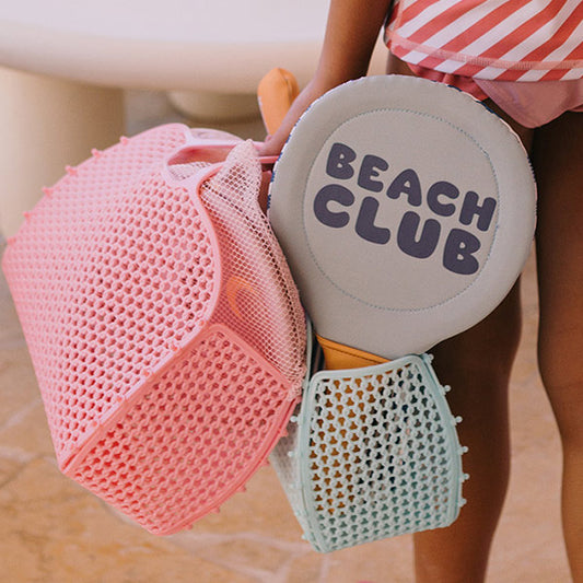 Bolso Playa Rejilla Azul Moss