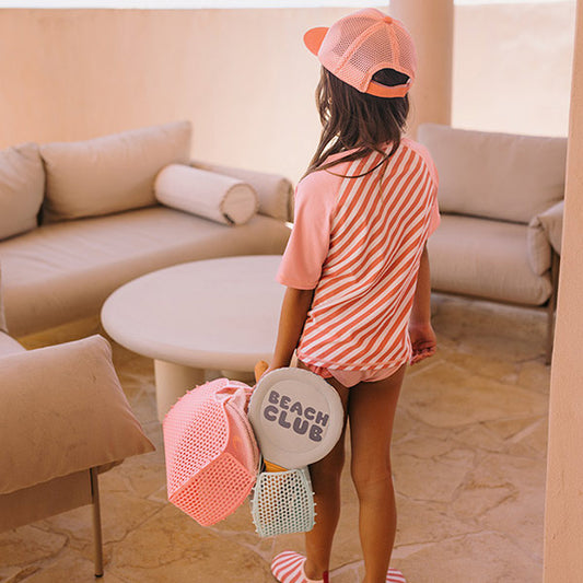 Bolso Playa Rejilla Magnolia Rosa