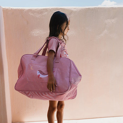 Bolso Playa con Rejilla Antiarena Whale Pink Monneka