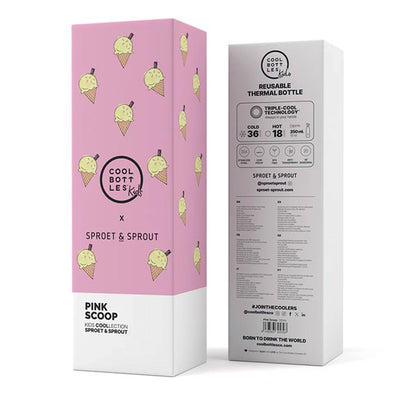 Botella Térmica Pink Scoop 350ml The Kids Cool Bottles
