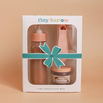 Box Biberón Y Potito Chocolate Comida Para Muñecos Tiny Harlow