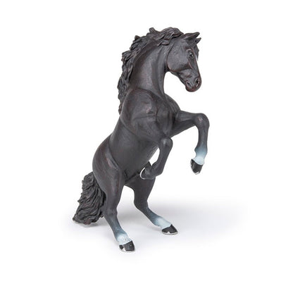 Caballo Negro Alzado Animales Juguete Papo