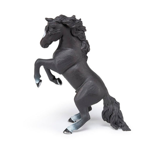 Caballo Negro Alzado Animales Juguete Papo