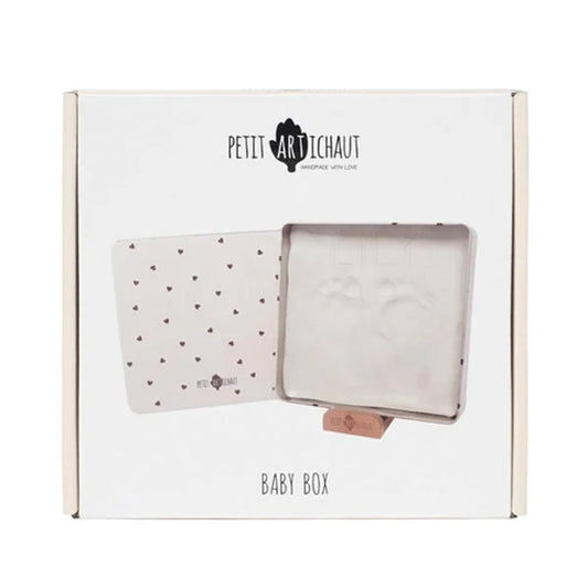 Caja Huella de Bebé Cuadrada Jolis Coeurs