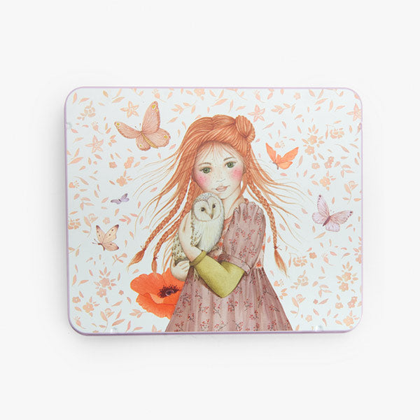 Caja Metálica Con 50 Lápices Pastel Les Rosalies Moulin Roty
