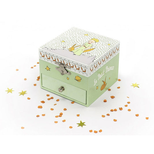 Caja Música Principito Jardín Brilla En Oscuridad
