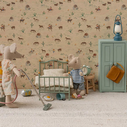 Cama Individual Vintage Menta Ratones Maileg
