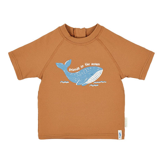 Camiseta Baño Manga Corta Protección Solar World Brown Little Dutch