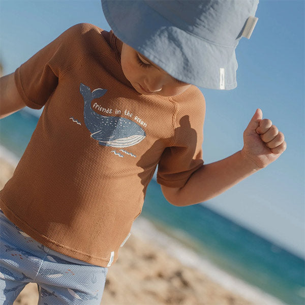 Camiseta Baño Manga Corta Protección Solar World Brown Little Dutch