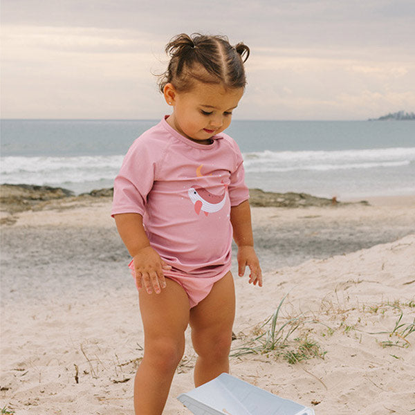 Camiseta Protección Solar UV Infantil Whale Pink