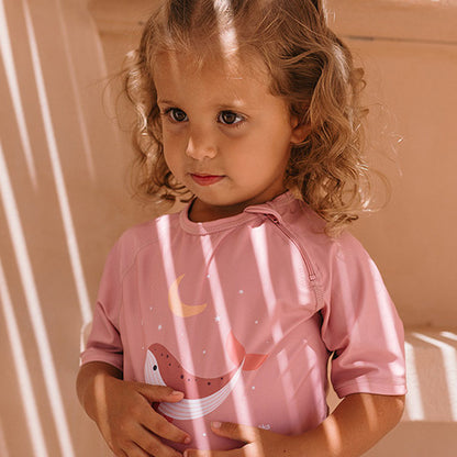 Camiseta Protección Solar UV Infantil Whale Pink