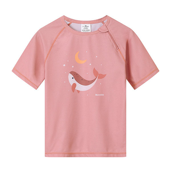 Camiseta Protección Solar UV Infantil Whale Pink