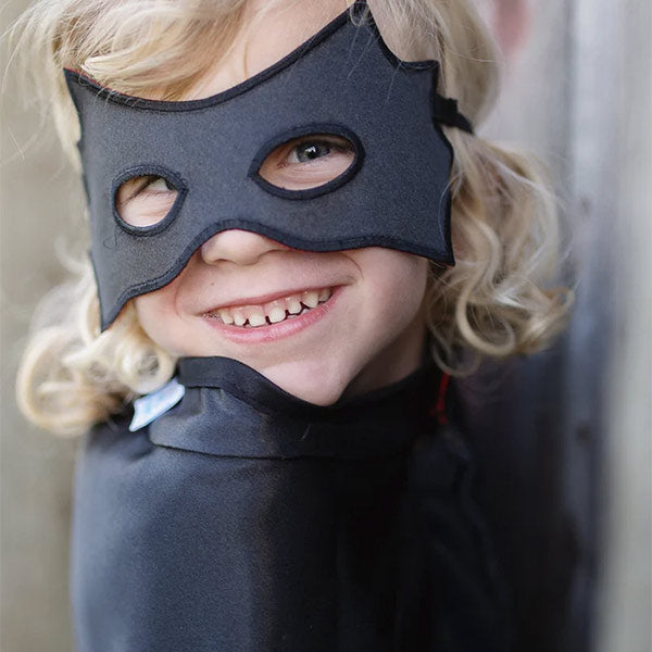 Capa Reversible Hombre Araña Y Murciélago Con Máscara Talla 3-4 Años
