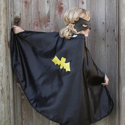 Capa Reversible Hombre Araña Y Murciélago Con Máscara Talla 3-4 Años