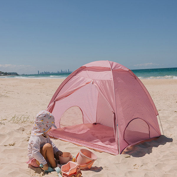 Carpa Playa con Protector Antimosquitos Whale Pink Monneka