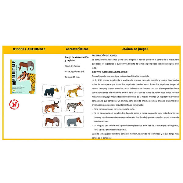 Cartas Anijumble Djeco