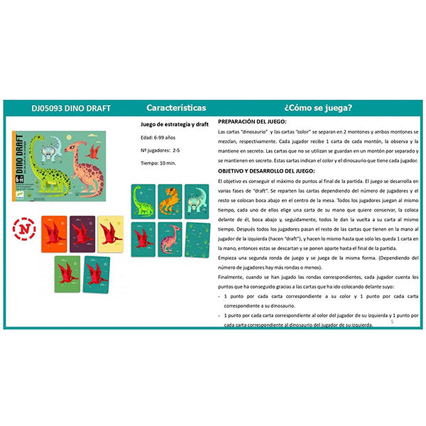 Cartas Dino Draft Djeco