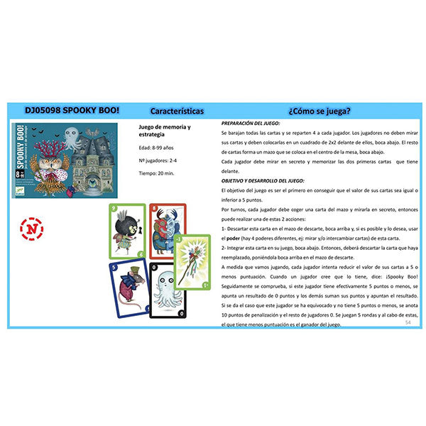 Cartas Spooky Boo! Djeco