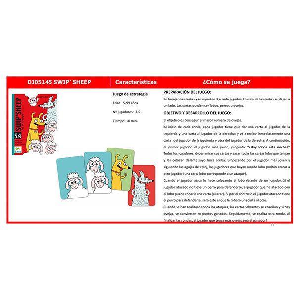 Cartas Swip'Sheep Djeco