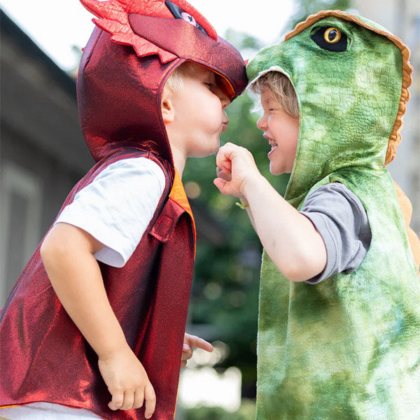 Chaleco Dragón Rojo Con Capucha Talla 3-4 Años Great Pretenders