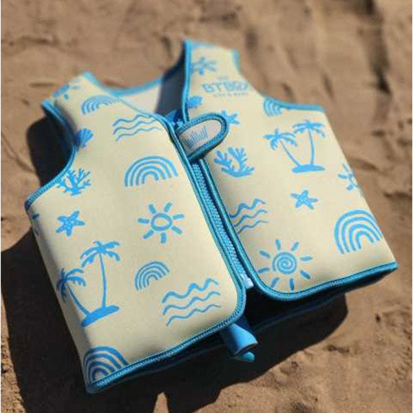 Chaleco Flotador Aprendizaje Para Niños Neon Palms Talla S Btbox