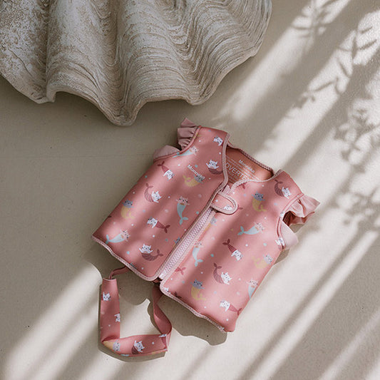 Chaleco Flotador Aprendizaje para Niños Monneka Gatos Sirena 2-6 Años