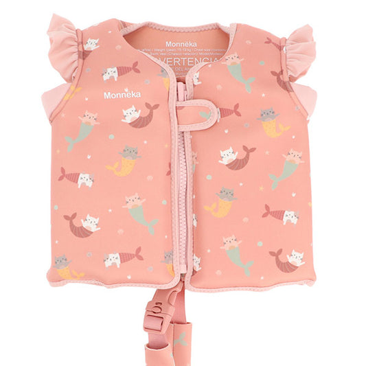 Chaleco Flotador Aprendizaje para Niños Monneka Gatos Sirena 2-6 Años