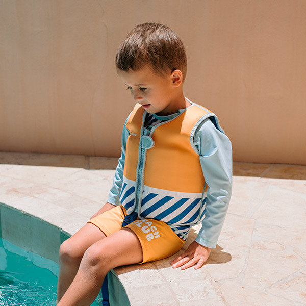 Chaleco Flotador Aprendizaje para Niños Monneka Stripes Blue 2-6 Años