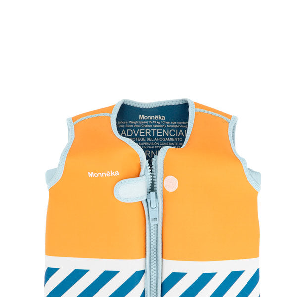 Chaleco Flotador Aprendizaje para Niños Monneka Stripes Blue 2-6 Años