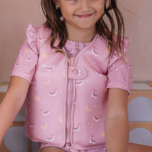 Chaleco Flotador Aprendizaje para Niños Monneka Whale Pink 2-6 Años