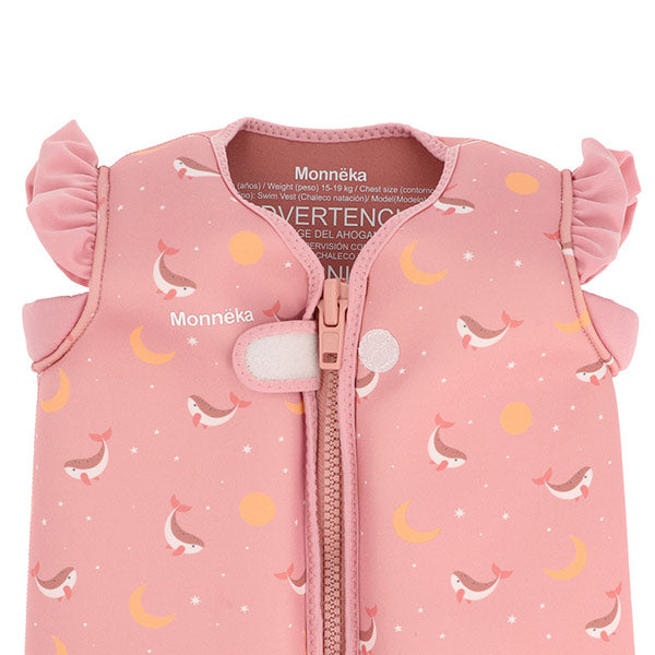 Chaleco Flotador Aprendizaje para Niños Monneka Whale Pink 2-6 Años