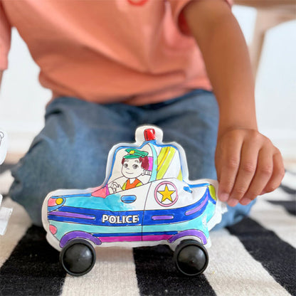 Coches Rescate Inflables Coloreables Con Luz Flash