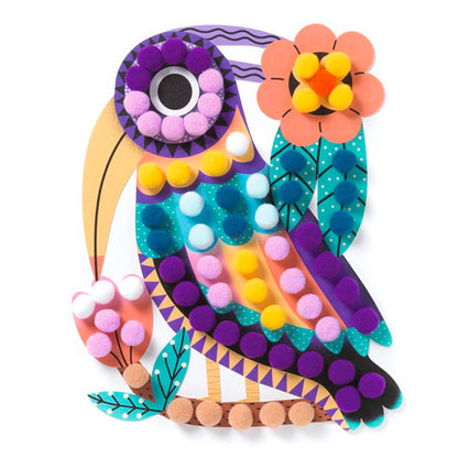 Collage Pompones Pájaros Assortments Djeco