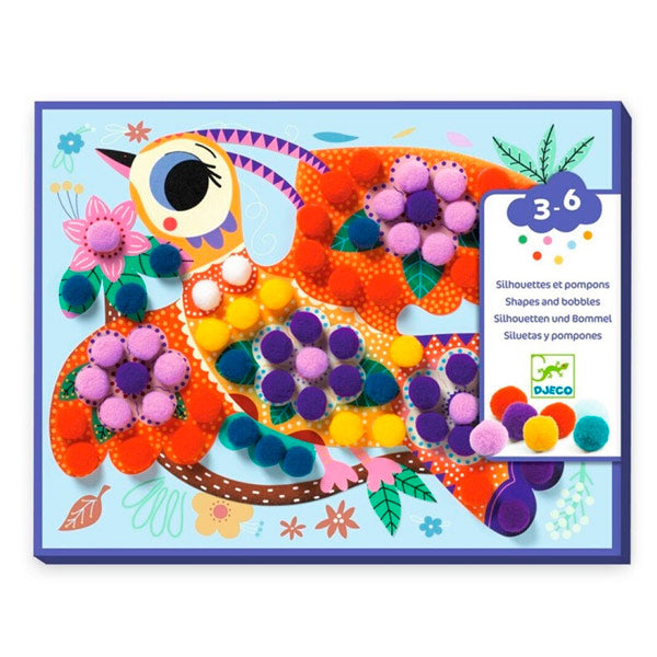 Collage Pompones Pájaros Assortments Djeco