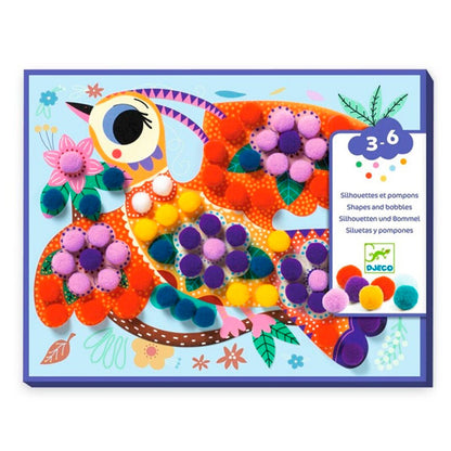 Collage Pompones Pájaros Assortments Djeco
