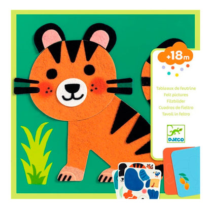 Collage Tableros Fieltro Animales Suaves Djeco
