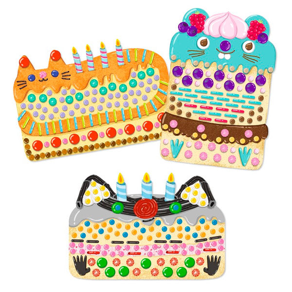 Collage Tartas Y Golosinas Manualidad Pegatinas Djeco