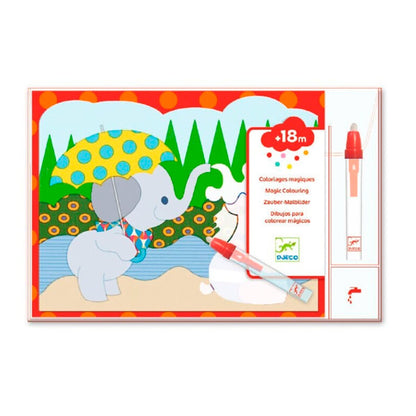 Colorea Mágico con Agua Afuera Reutilizables Djeco