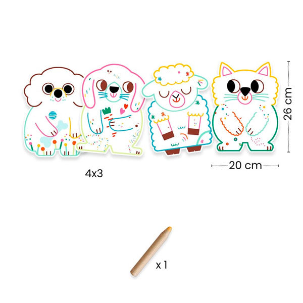 Colorear Animales Domésticos Efecto Mágico Djeco