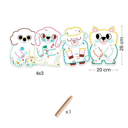 Colorear Animales Domésticos Efecto Mágico Djeco