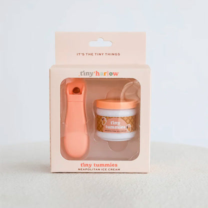 Comida Para Muñecos Helado Napolitano y Cuchara Mágica Tiny Harlow