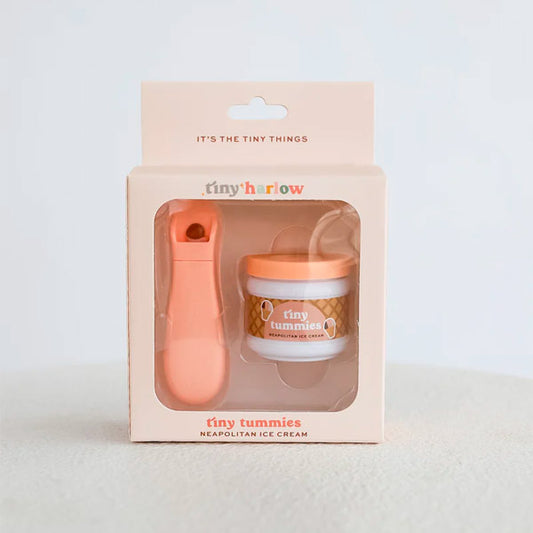 Comida Para Muñecos Helado Napolitano y Cuchara Mágica Tiny Harlow